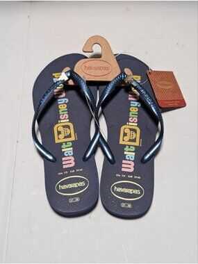 Havaianas Disney Flip Flops Navy Sandals Women Size US 7